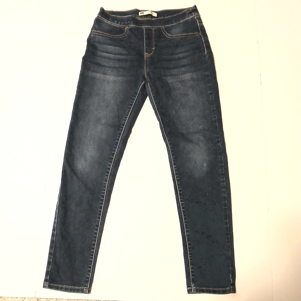 Women's Levis Jeans Dark Blue Size 12 Regular Leggings Style Stretch